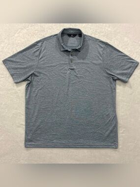 Hart Schaffner Marx Heathered Light Blue Short Sleeve Polo Shirt Men’s Size XL